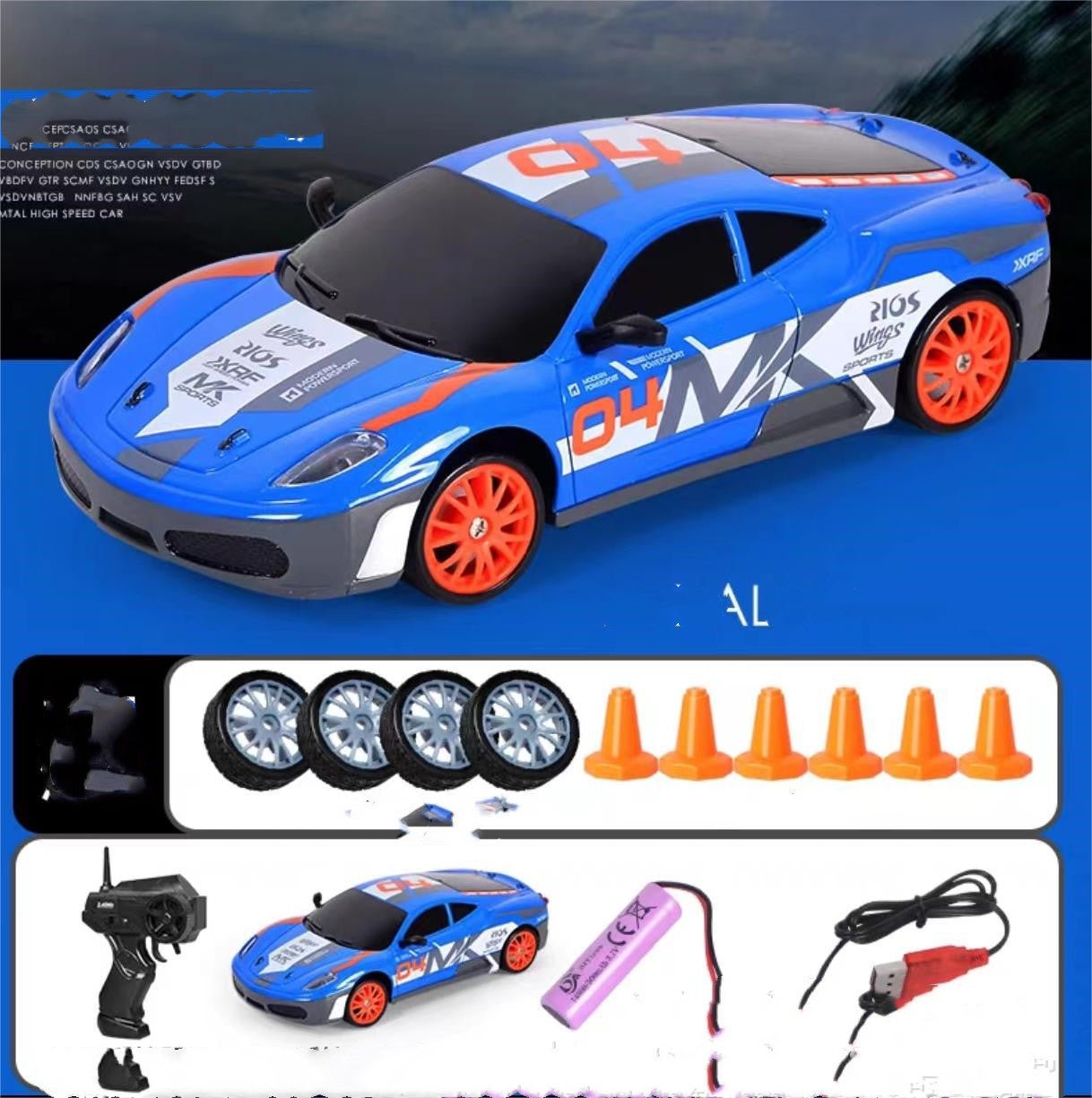 car 4wd rc drift car toy remote control gtr car toy - 12